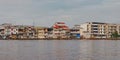 Buildings by the Kapuas river Pontianak,Indonesia Royalty Free Stock Photo