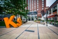 Buildings at Kendall Square, in Cambridge, Massachusetts. Royalty Free Stock Photo