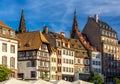 Buildings on Kleber Square in Strasbourg, France Royalty Free Stock Photo