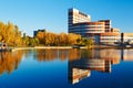 The buildings lakeside