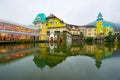 The buildings lakeside