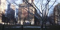 Buildings in the manhattan winter Royalty Free Stock Photo