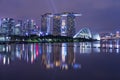 The buildings in Marina Bay area in Singapore