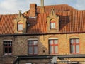 Buildings in the Medieval city of Bruge in Belgium, Europe