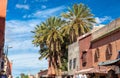 Buildings in Medina of Marrakesh, a UNESCO heritage site in Morocco Royalty Free Stock Photo