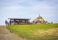 Buildings at the Mont Saint Michel Normandy France.Church.