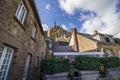 Buildings at the Mont Saint Michel Normandy France.Church.