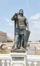 The buildings and monuments of Skopje, the capital of North Macedonia Royalty Free Stock Photo