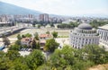 The buildings and monuments of Skopje, the capital of North Macedonia Royalty Free Stock Photo