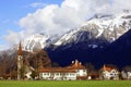 Buildings and MountainÃ¯Â¼Âinterlaken