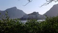 Buildings, mountains and plants around Rodrigo de Freitas Lagoon Rio de Janeiro Brazil