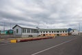 Buildings near the harbor in Hofn in Iceland Royalty Free Stock Photo