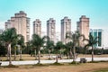 Buildings near Villa-Lobos Park in San Paulo Sao Paulo, Brazil Royalty Free Stock Photo