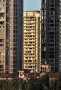 Buildings nearby a quiet river