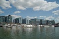 Buildings at the newly redeveloped Southwest Waterfront area of Washington, DC Royalty Free Stock Photo