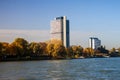 Buildings next to river Rhine in Bonn