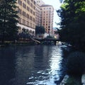 Buildings next to the river