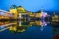 The buildings nightscape landscape