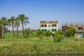 Buildings on the Nile canal near Qena, Egypt Royalty Free Stock Photo