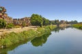 Buildings on the Nile canal near Qena, Egypt Royalty Free Stock Photo