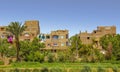 Buildings on the Nile canal near Qena, Egypt Royalty Free Stock Photo