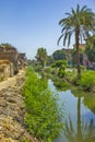 Buildings on the Nile canal near Qena, Egypt Royalty Free Stock Photo