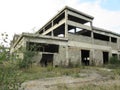 Buildings of old broken and abandoned industries in city of Banja Luka - 3 Royalty Free Stock Photo