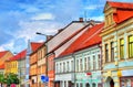 Buildings in the old town of Trebic, Czech Republic