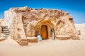 Buildings in Ong Jemel, Tunisia. Ong Jemel is a place near Tozeur, where the movies Star wars Royalty Free Stock Photo