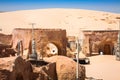 Buildings in Ong Jemel, Tunisia. Ong Jemel is a place near Tozeur, where the movies Star wars