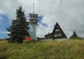 Buildings at the peak of Klinovec in the Ore Mountains