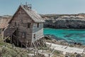 Buildings in Popeye Village in malta Royalty Free Stock Photo