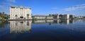 Buildings reflected in the Fort Lauderdale Intracoastal Waterway. Royalty Free Stock Photo