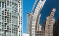 Buildings reflection in a Chicago Cloud Gate Bean Royalty Free Stock Photo