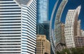 Buildings reflection in a Chicago Cloud Gate Bean Royalty Free Stock Photo