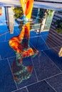 Buildings reflections in the pool in Gene Leahy Mall at The Riverfront Omaha Nebraska USA Royalty Free Stock Photo