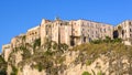 Buildings on the rock in Tropea town Royalty Free Stock Photo