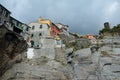 Buildings on rock in Vernazza city