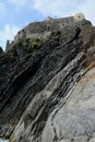 Buildings on rock in Vernazza city