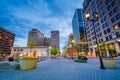 Buildings at Rodney Square at night, in Wilmington, Delaware Royalty Free Stock Photo