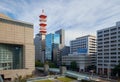 The buildings of Sakae commercial district of Nagoya. Japan