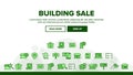 Buildings For Sale Vector Linear Icons Set Royalty Free Stock Photo