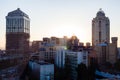 The Sandton Skyline during sunset.