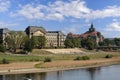 Buildings of Saxon State Ministry for Culture and Saxon State Chancellery, Dresden, Germany Royalty Free Stock Photo