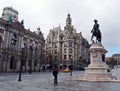 Buildings and sculpture in Porto