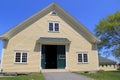 Buildings seen on property of historic Rachel Carson National Wildlife Center, Wells, Maine, 2016