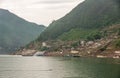 Buildings of settlement along Yangtze River Xiling. Shengli Street, China