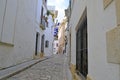 Narrow street in Sitges, Catalonia, Spain