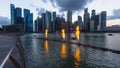 Buildings skyline in business district Marina Bay. Singapore is considered a global financial hub. Royalty Free Stock Photo