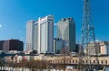 Buildings and skyline of New Orleans, Lousiana Royalty Free Stock Photo